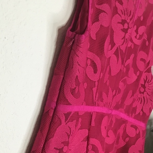 Laundry Pink Mesh Floral Pattern Sheath Dress - Picture 5 of 8